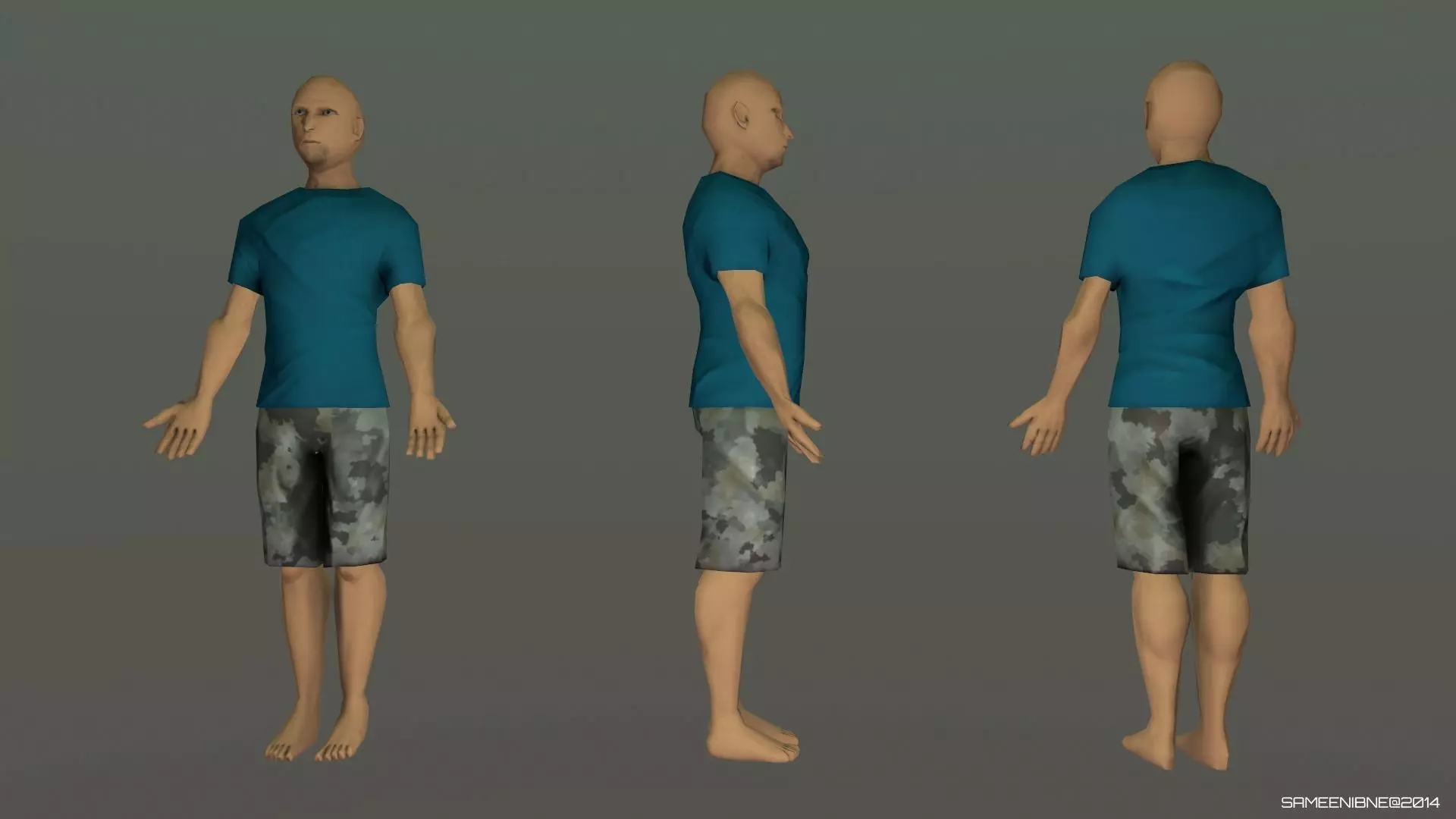 Low Poly Man - IK Rigged Free low-poly 3D model