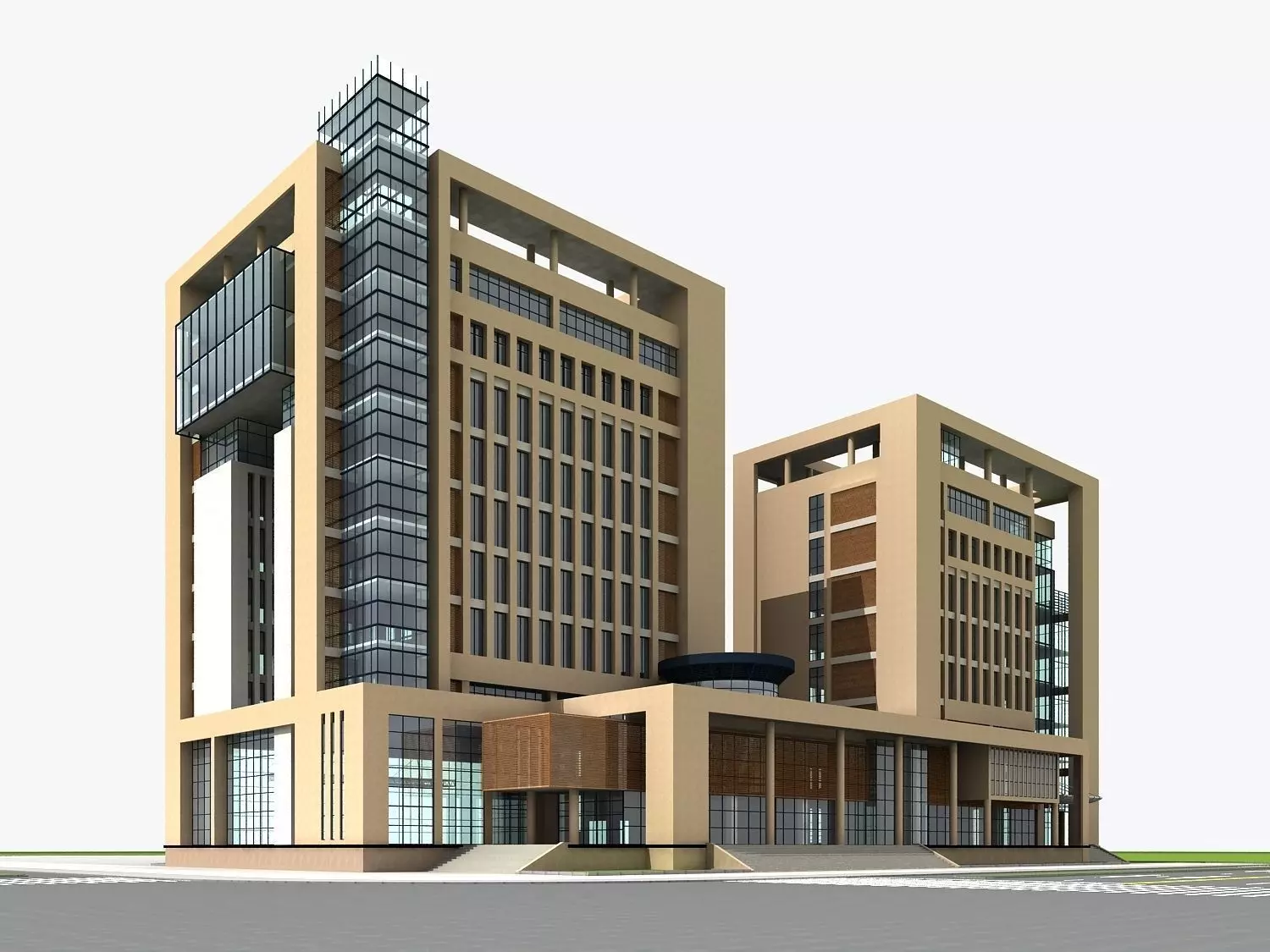 Office Building 3D model_0