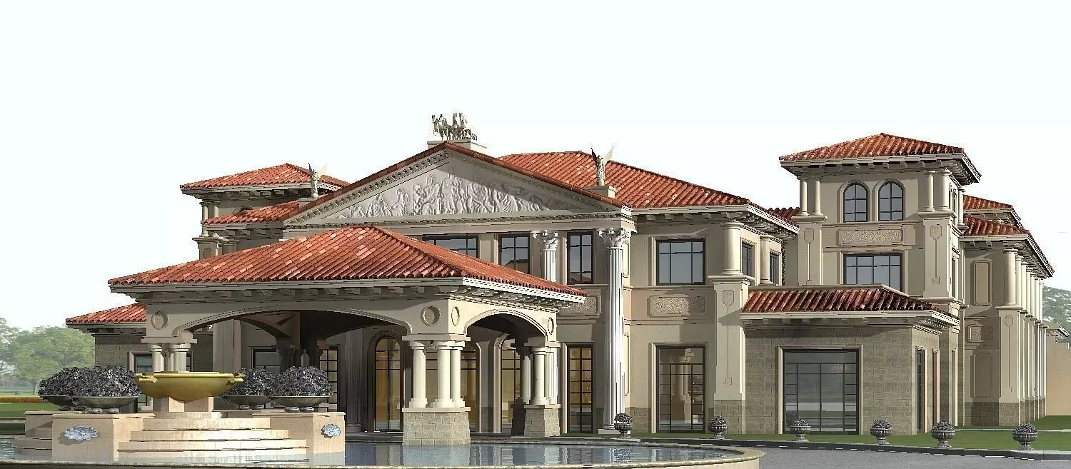 Hotel Building 3D model_0