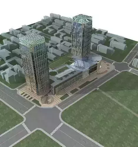 Commercial Building 3D model