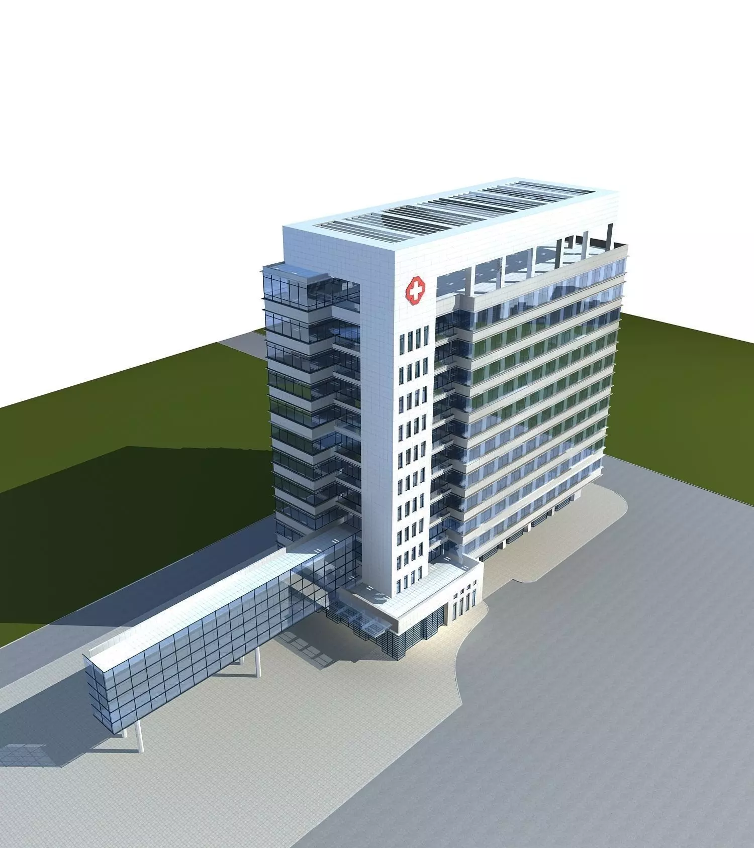 Hospital Building 3D model
