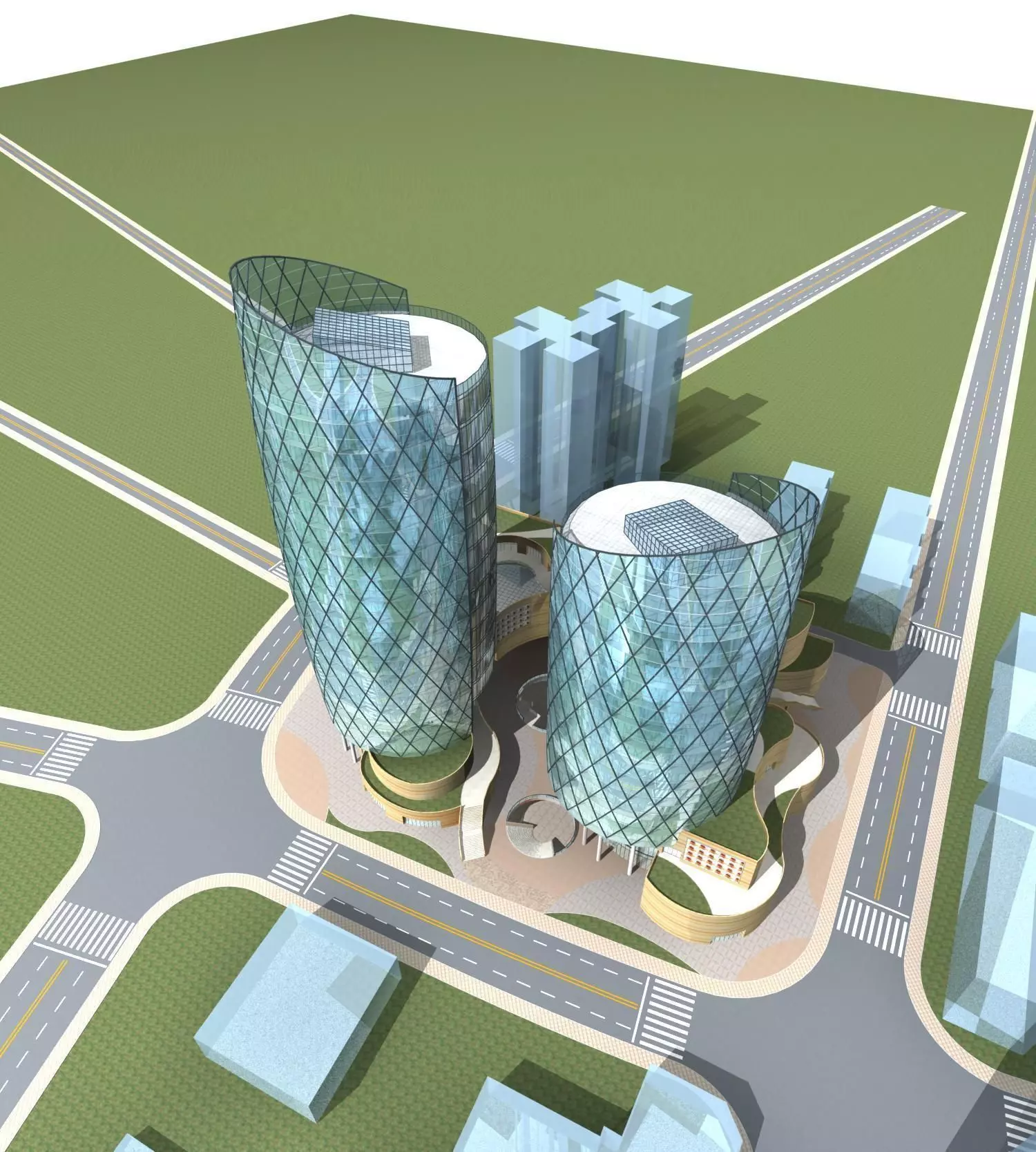 Commercial Building 3D model_0