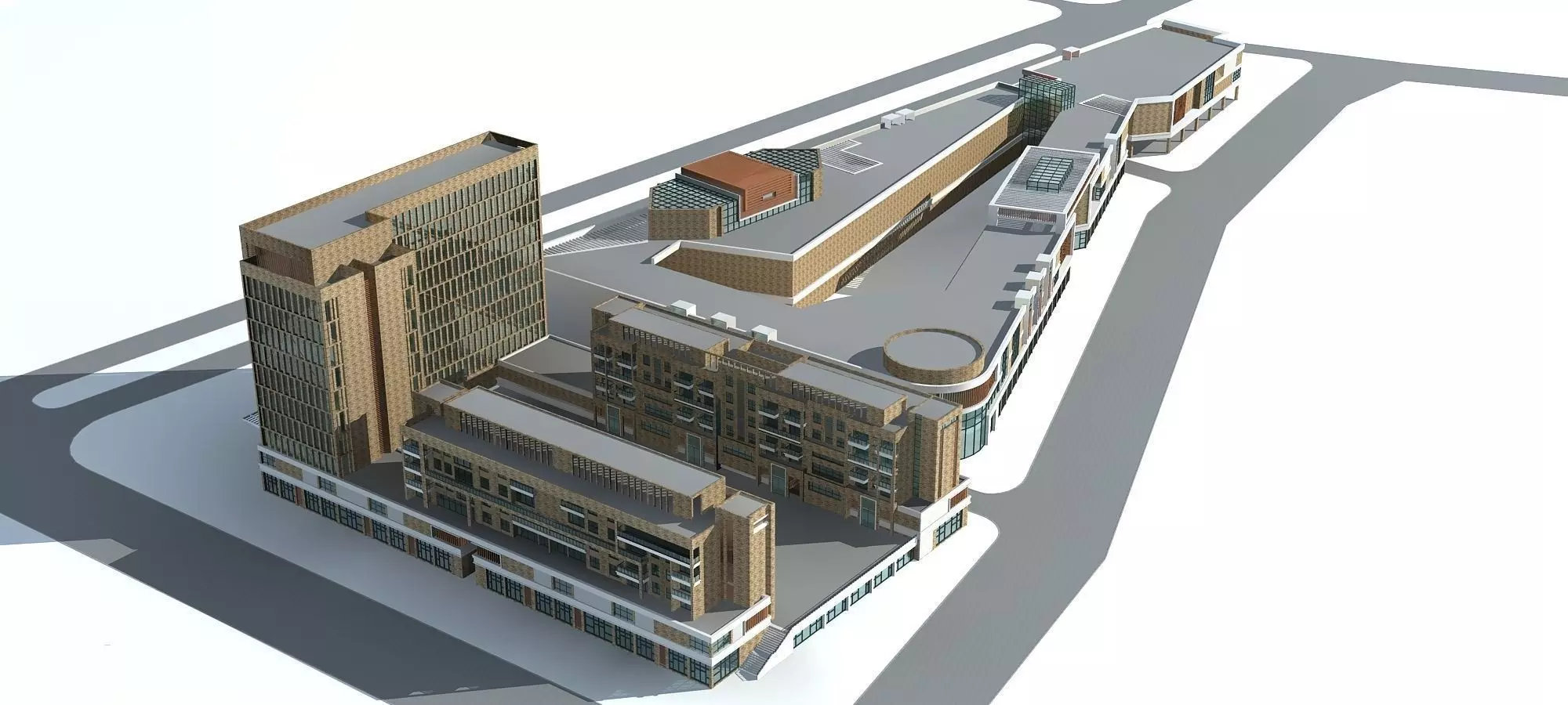 Commercial Building 3D model_0