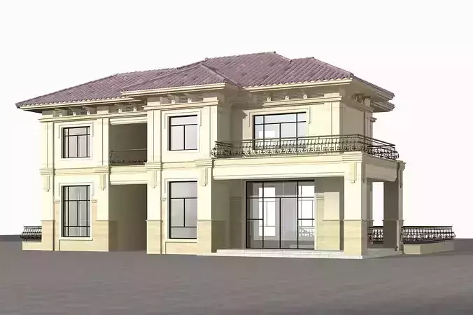 Villa house with balcony