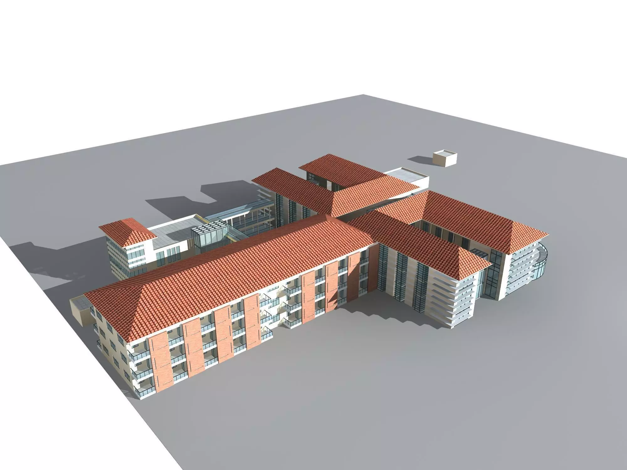 School Building 3D model_0