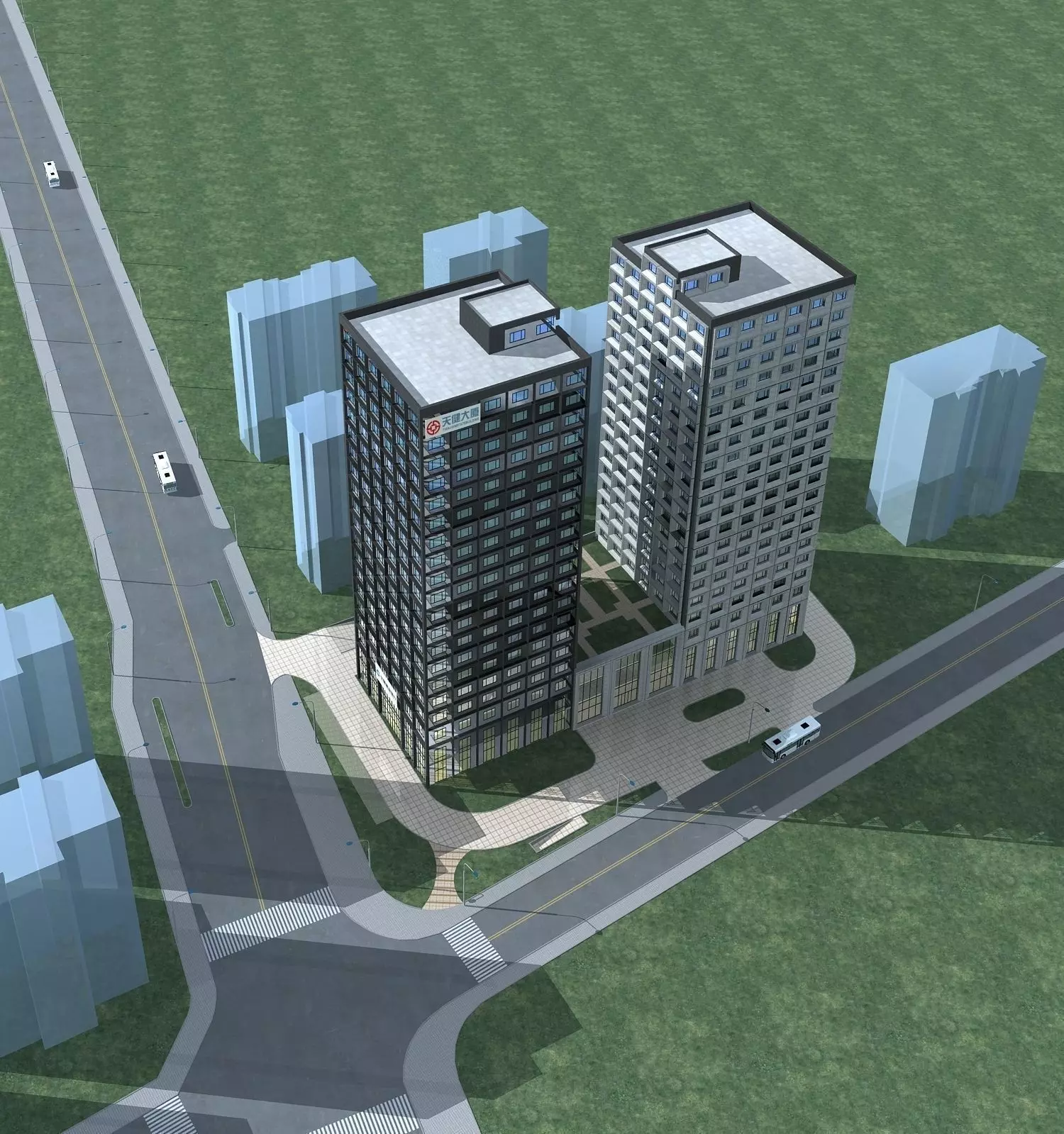 Office Building 3D model_0