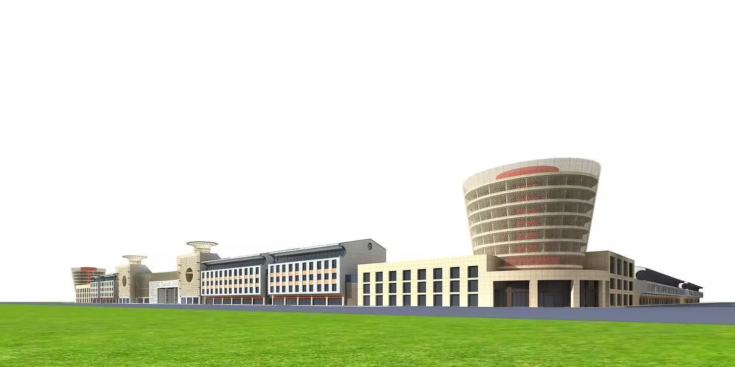 Commercial Building 3D model_0