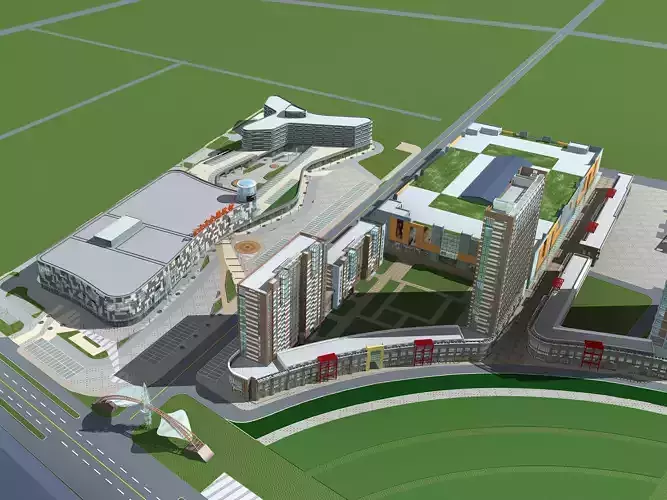 Commercial Building 3D model
