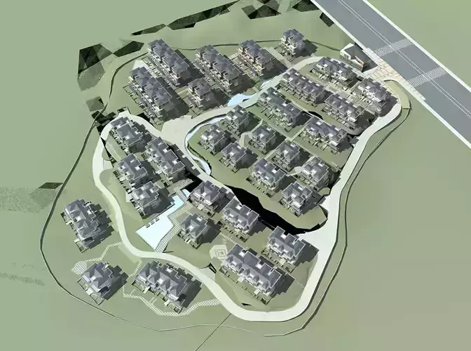 Villa site plan of residential complex