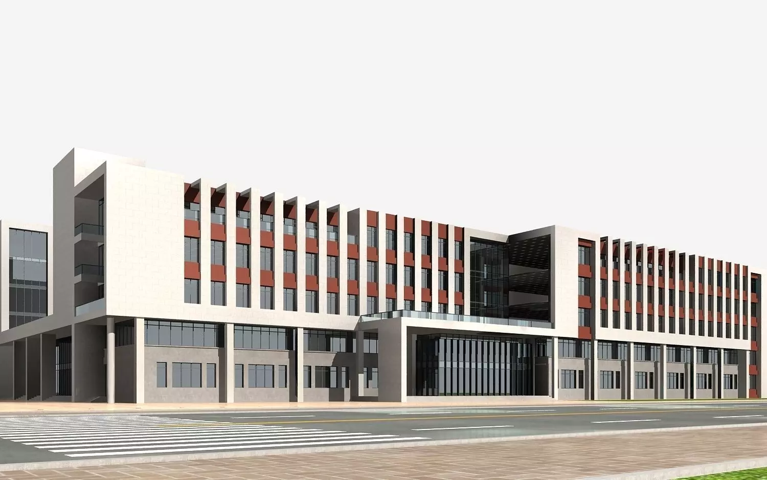 School Building 3D model_0