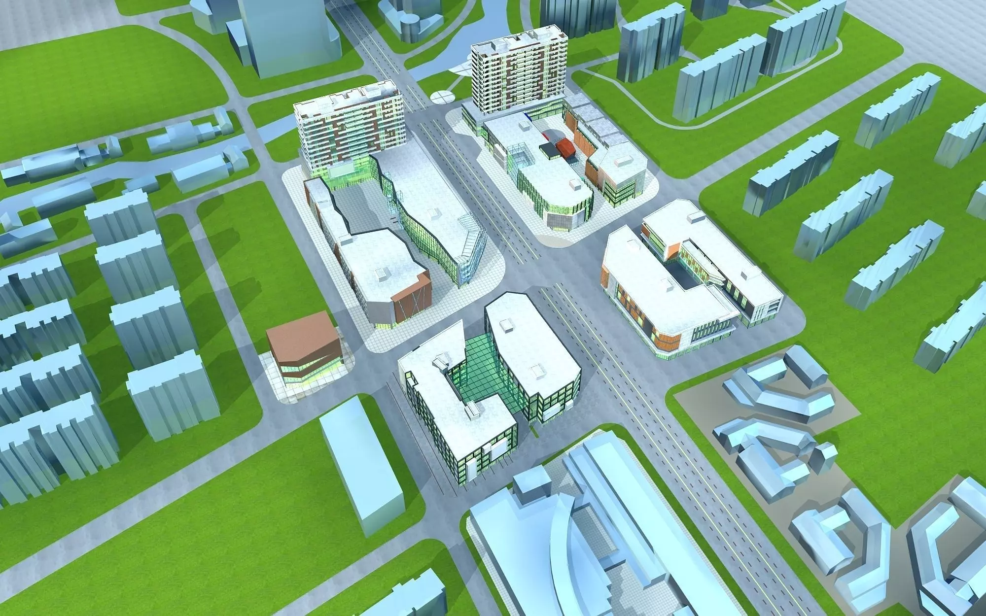 Commercial Building 3D model_0