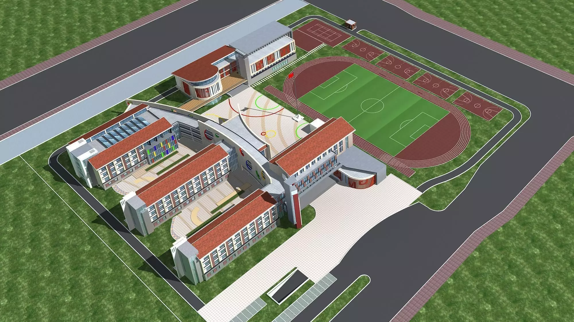 School Building 3D model