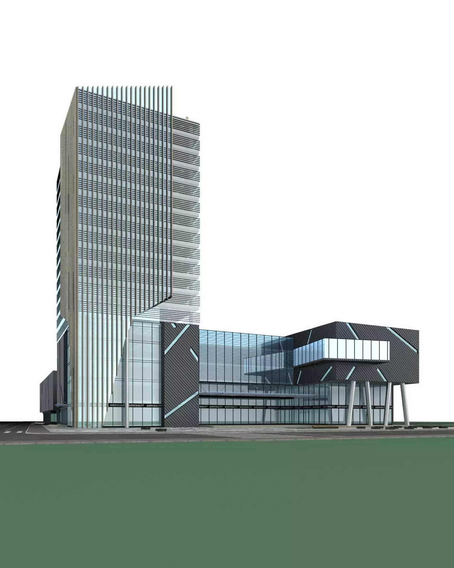 Commercial Building 3D model_0