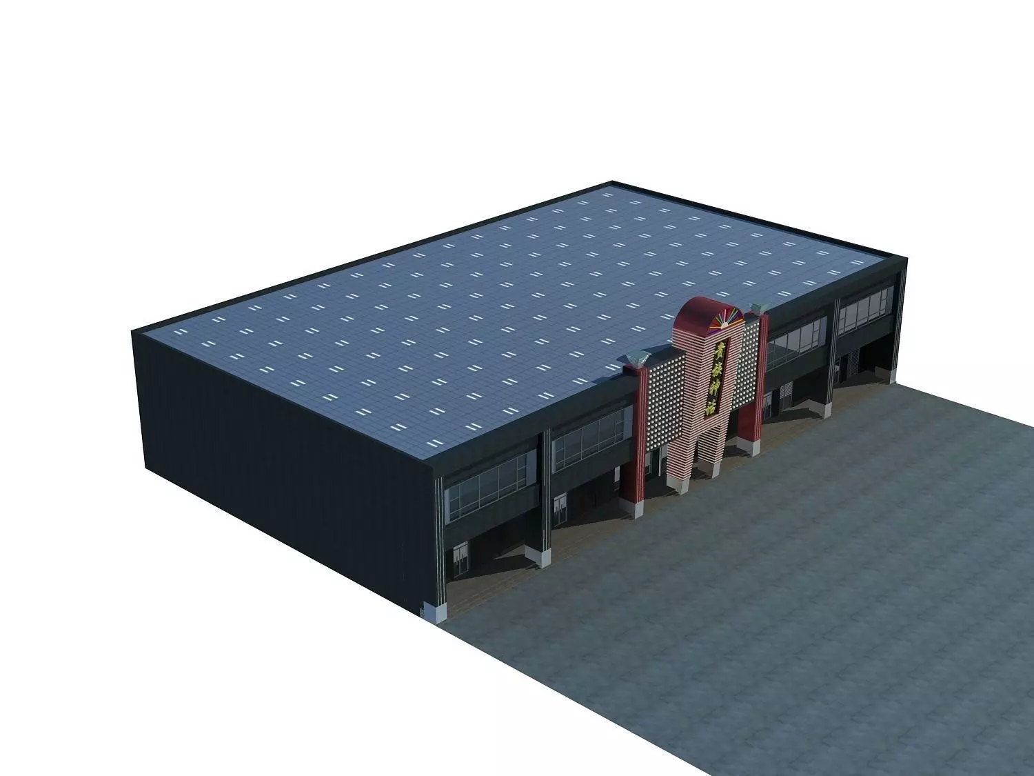 Commercial Building 3D model_0