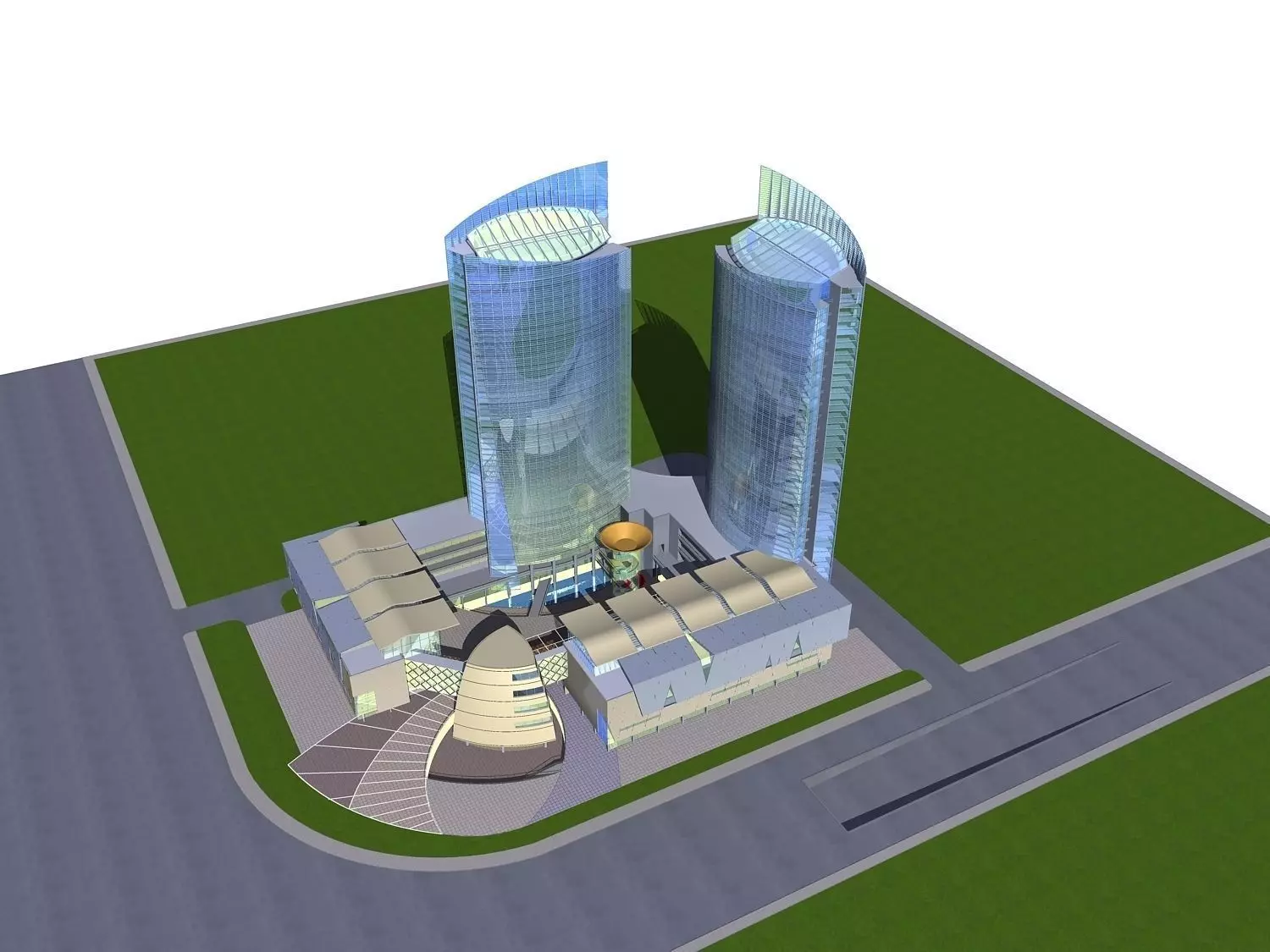 Commercial Building 3D model_0