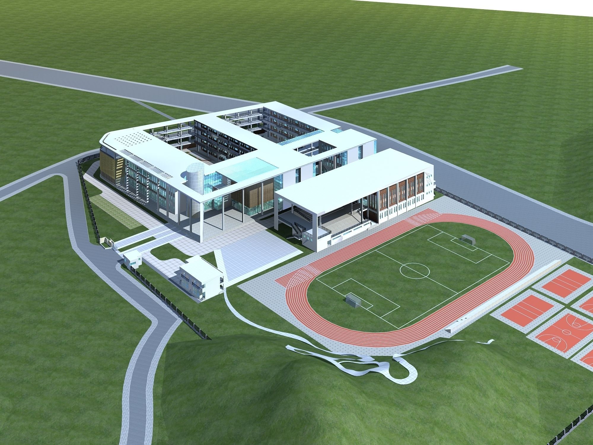 School Building 3D model_1