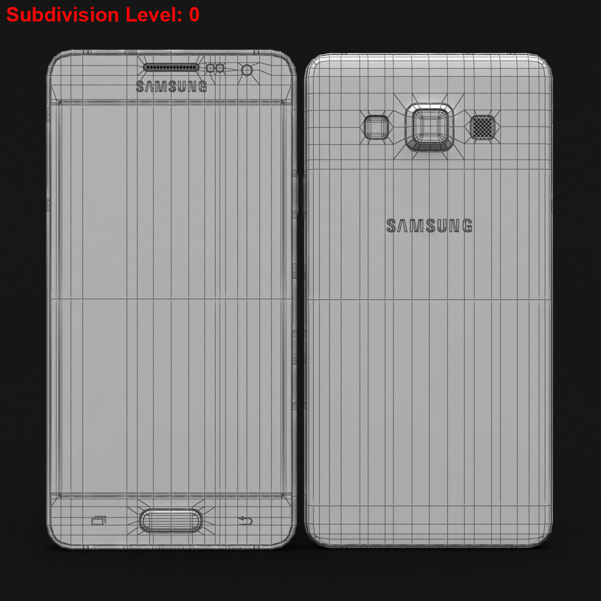 Samsung Galaxy A3 and A3 Duos White 3D model_25