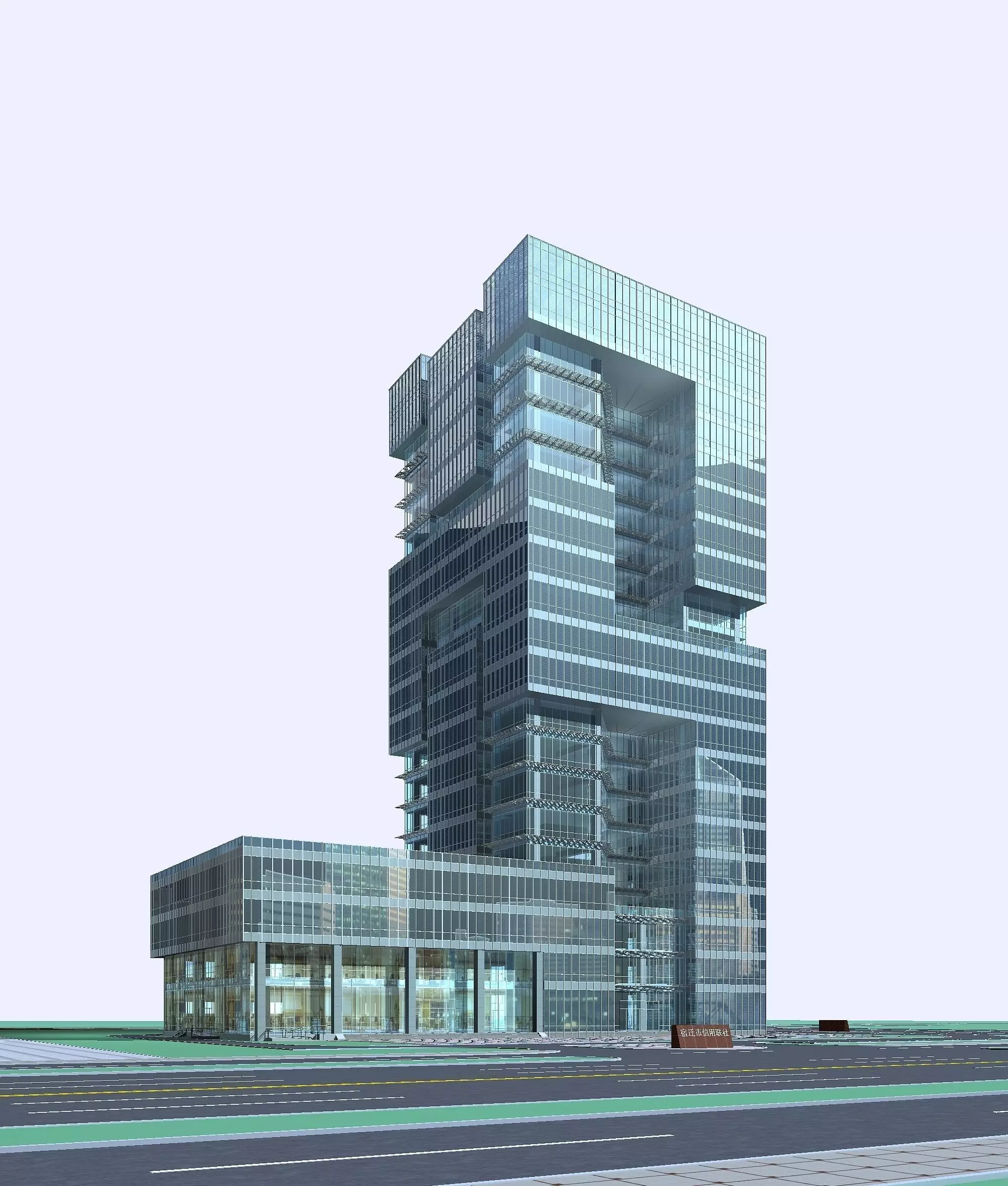Office Building 3D model_0