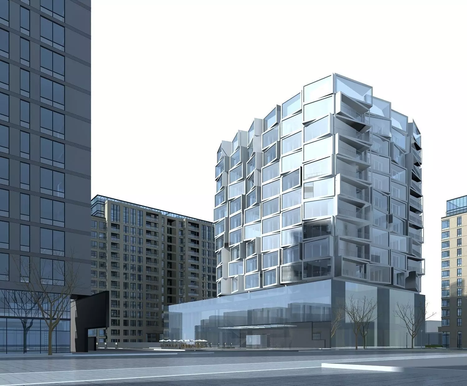 Office Building 3D model_0