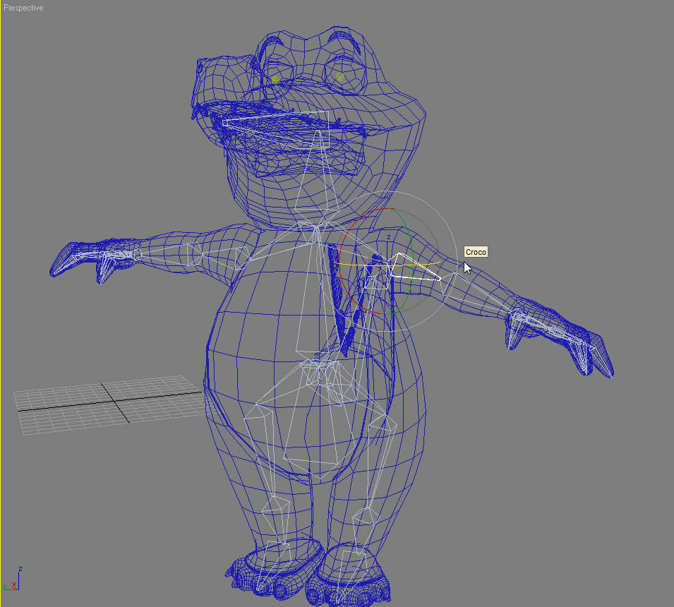Cartoon Crocodile RIGGED Low-poly 3D model_7