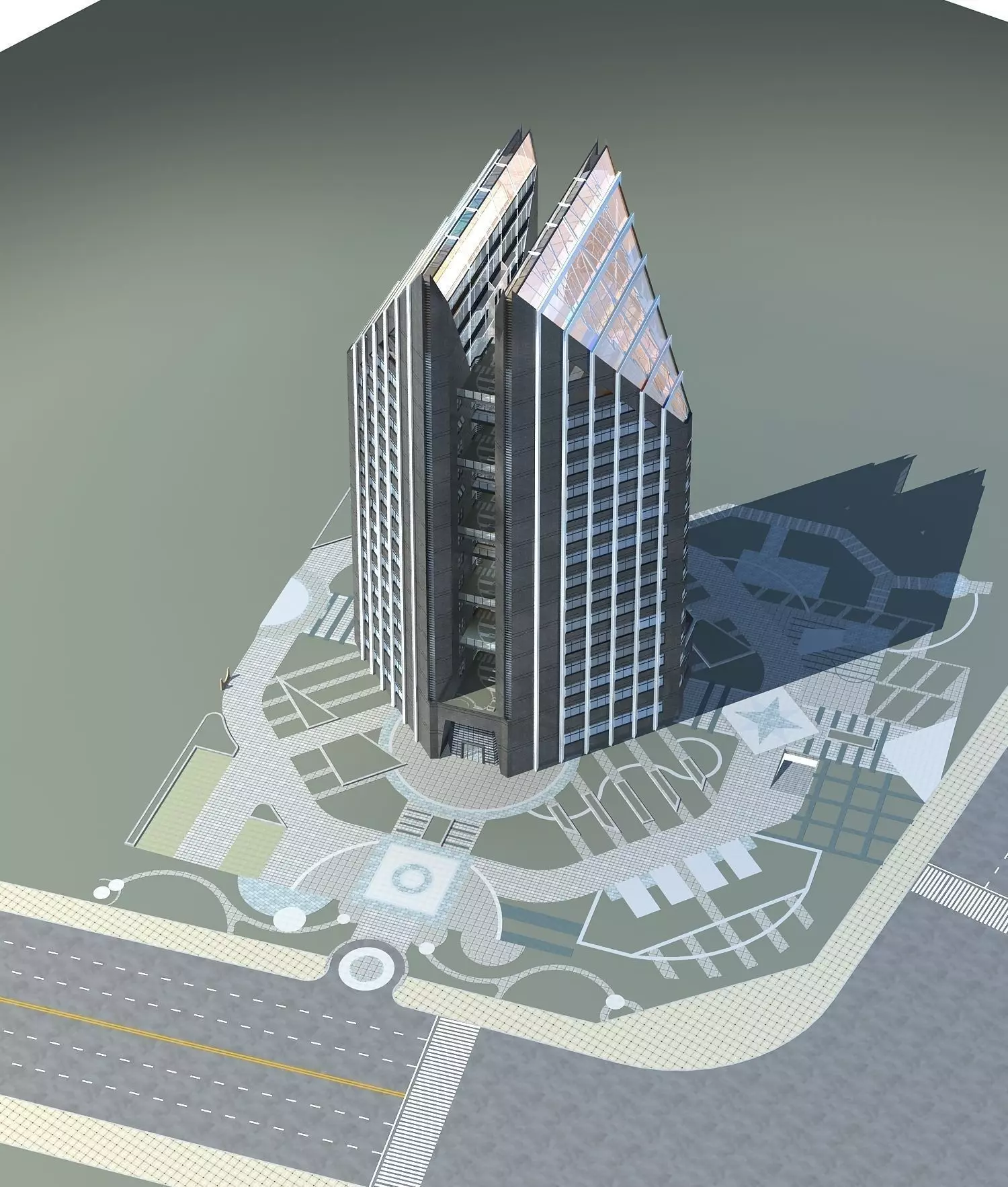 Office Building 3D model_0