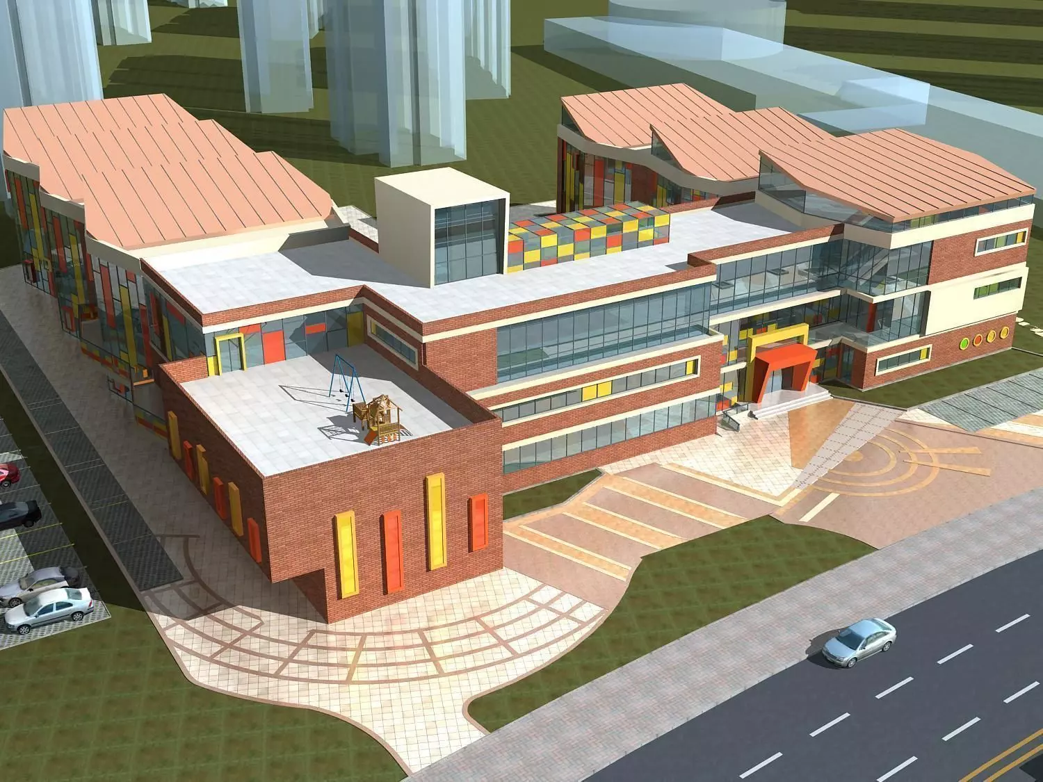 School Building 3D model