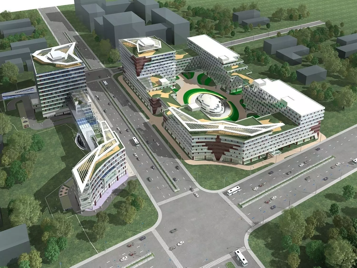 Commercial Building 3D model_0