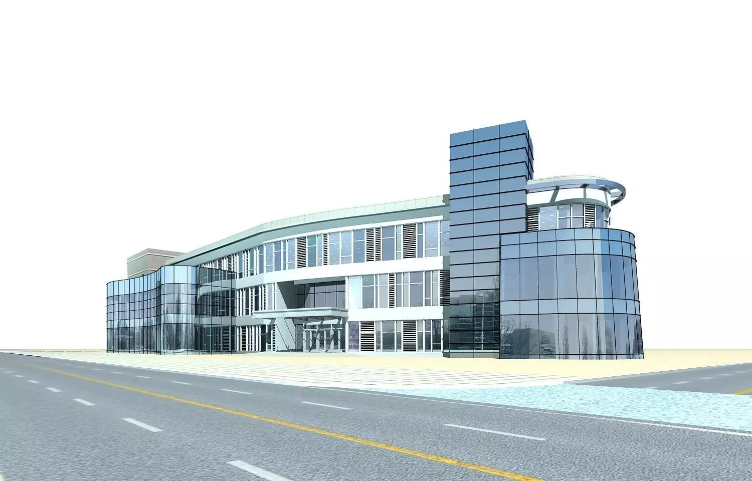 Office Building 3D model_0