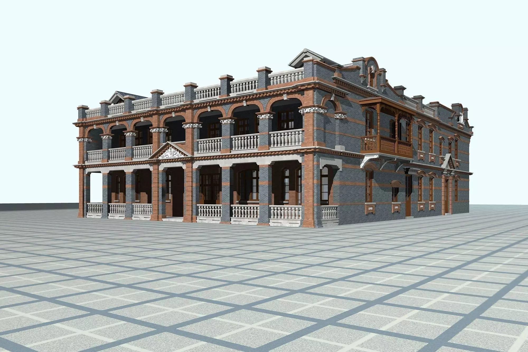 School Building 3D model_0