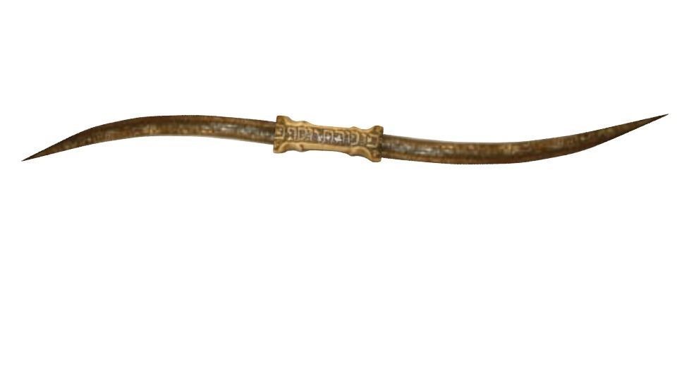 Double Bladed Sword  Low-poly 3D model_1