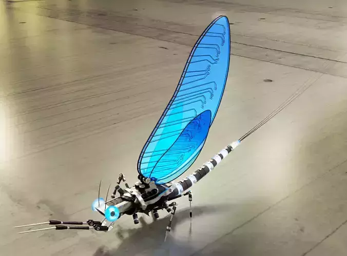 mechanical insect Ephemera Danica Free 3D model