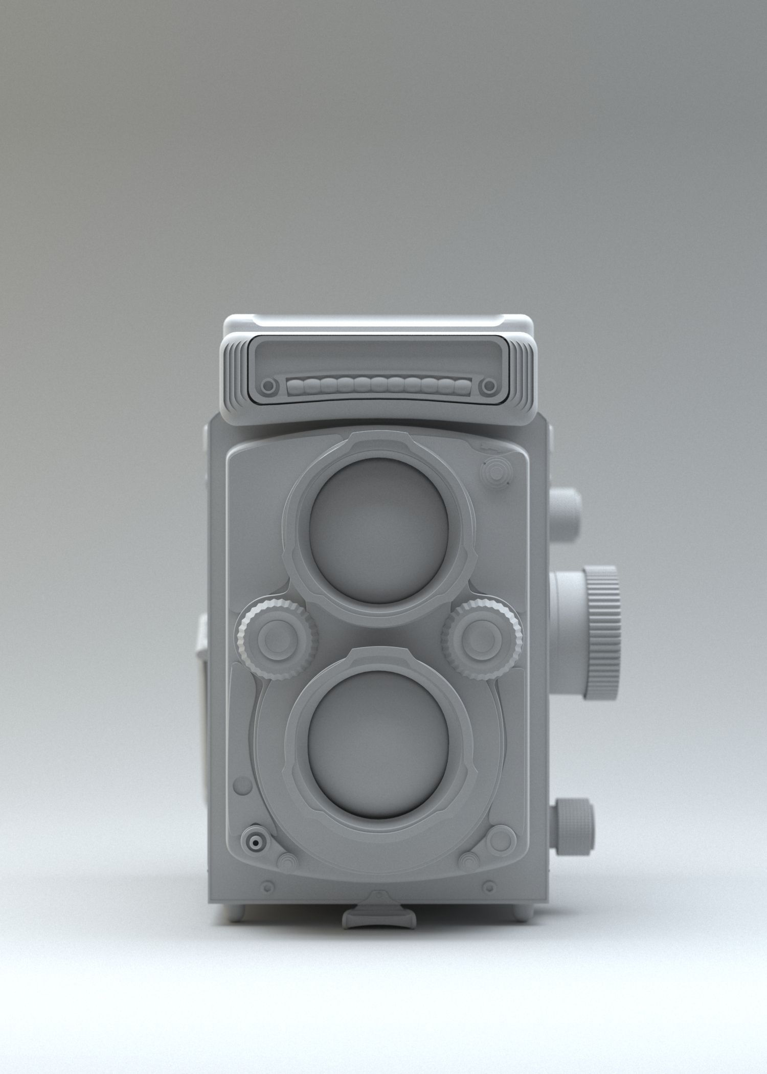 Rolleiflex camera retro 3D model_4