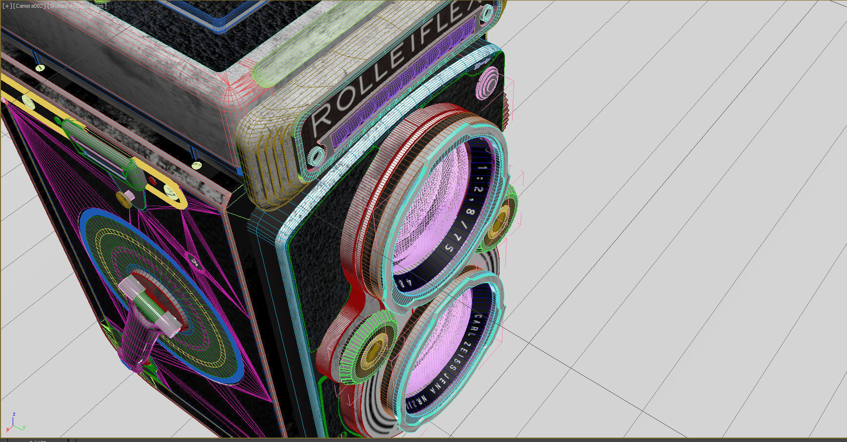 Rolleiflex camera retro 3D model_7