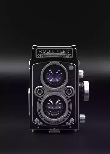 Rolleiflex camera retro 3D model
