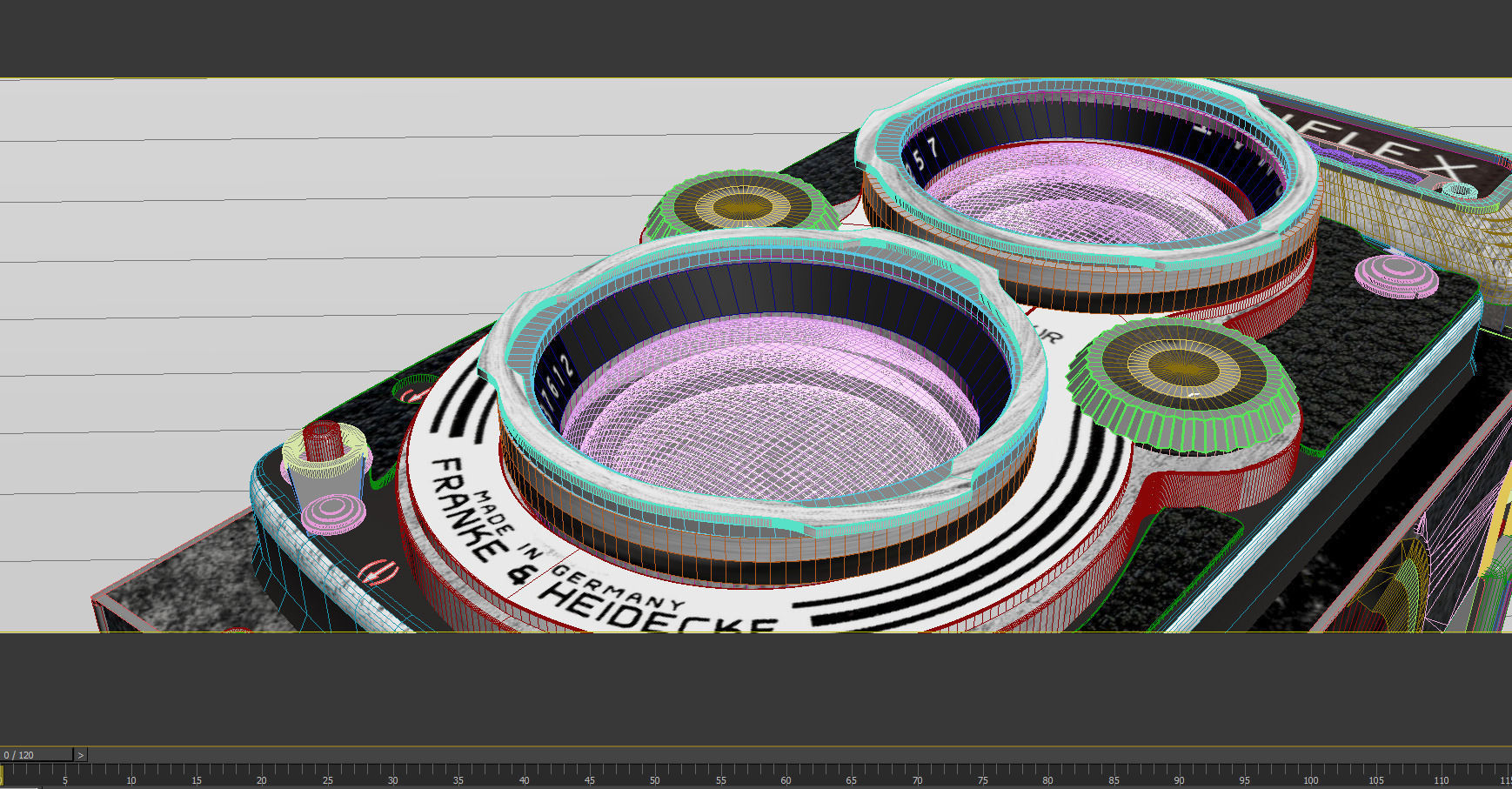 Rolleiflex camera retro 3D model_5