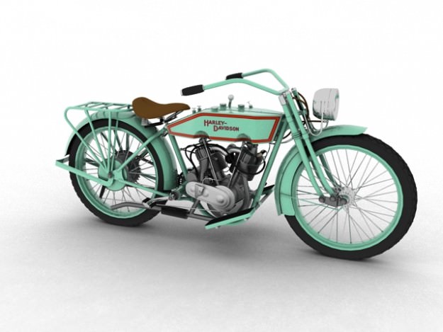 Harley-Davidson 11J 1915 3D model_6