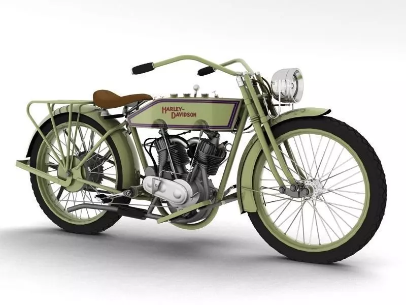 Harley-Davidson 11J 1915 3D model_0