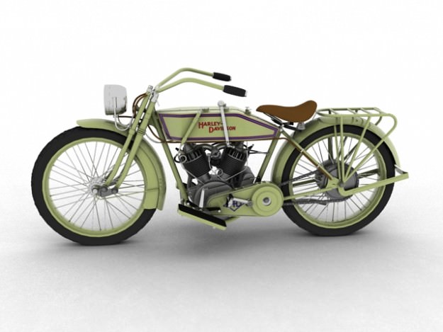 Harley-Davidson 11J 1915 3D model_9