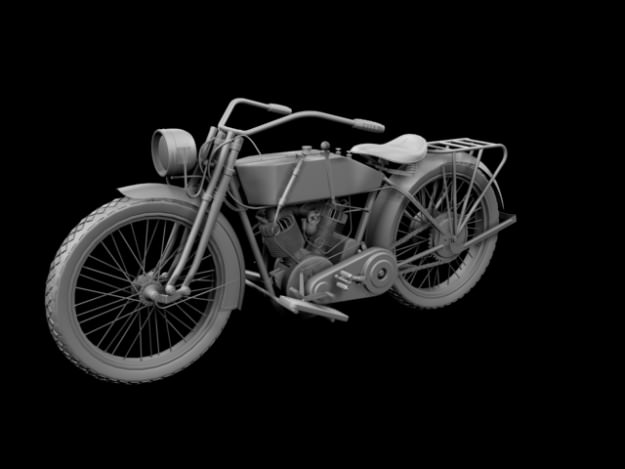Harley-Davidson 11J 1915 3D model_15