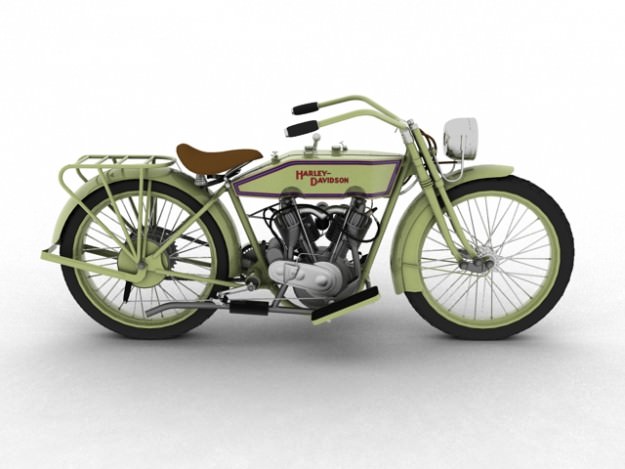 Harley-Davidson 11J 1915 3D model_13