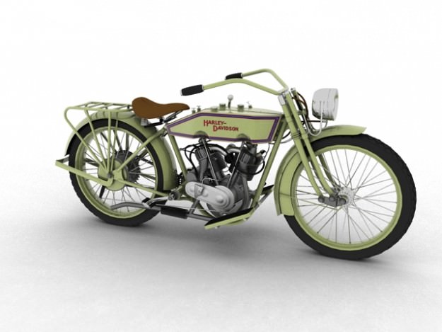 Harley-Davidson 11J 1915 3D model_1