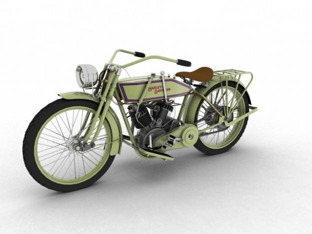 Harley-Davidson 11J 1915 3D model_8