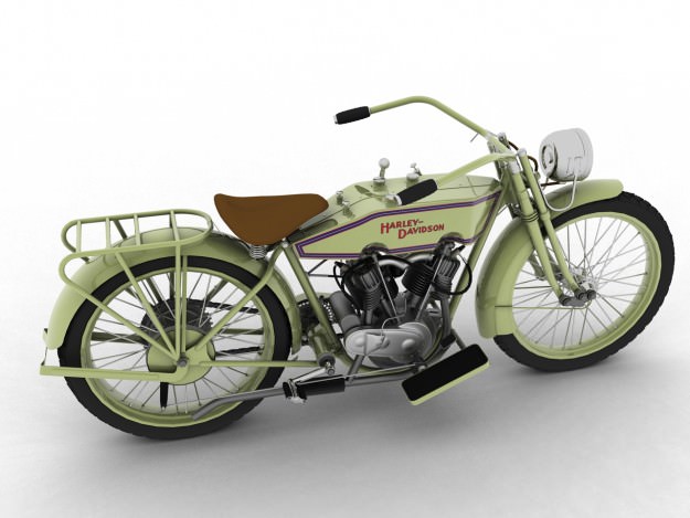 Harley-Davidson 11J 1915 3D model_4