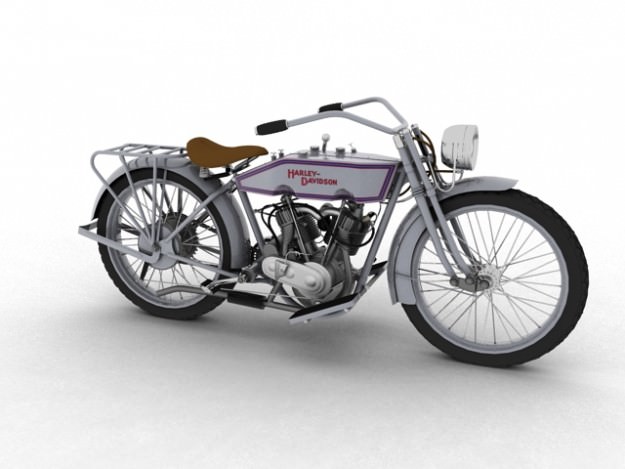 Harley-Davidson 11J 1915 3D model_5