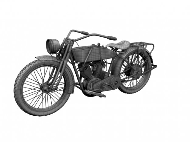 Harley-Davidson 11J 1915 3D model_22