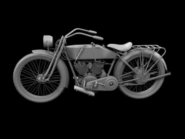 Harley-Davidson 11J 1915 3D model_16