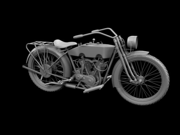 Harley-Davidson 11J 1915 3D model_14