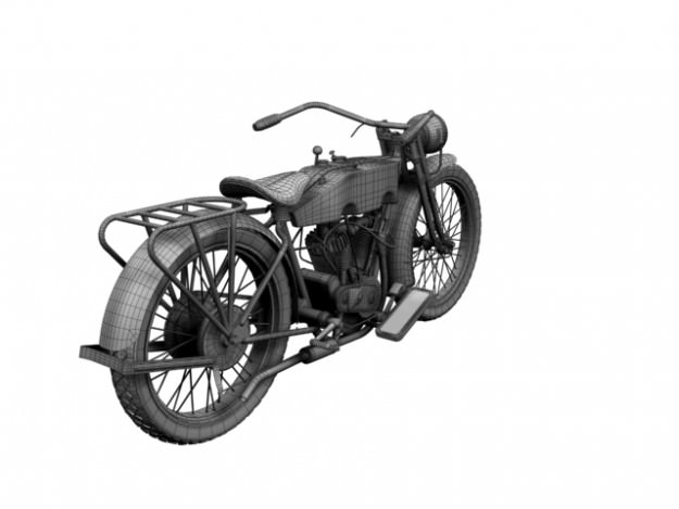 Harley-Davidson 11J 1915 3D model_26