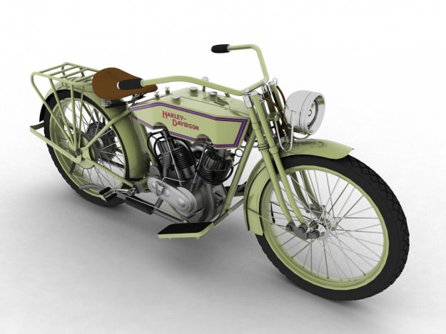 Harley-Davidson 11J 1915 3D model_2