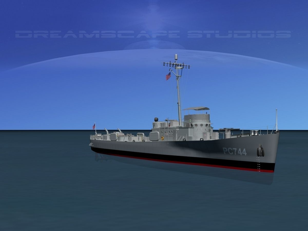 USS PC-744 Subchaser 3D model_5